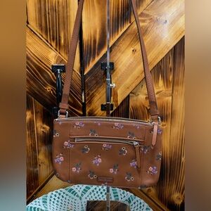Vera Bradley Brown Floral Crossbody Bag